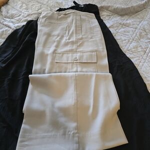 Black and Beige Pants